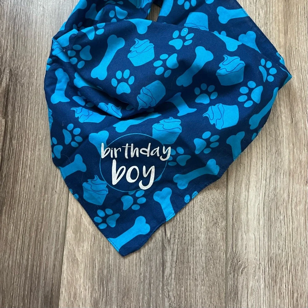 Birthday boy dog bandana